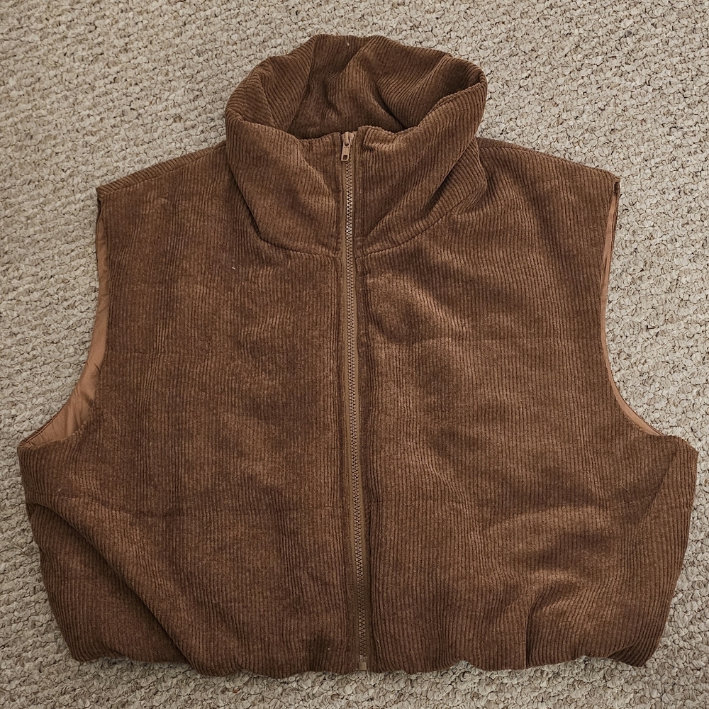 SHEIN Brown "Corduroy" Vest